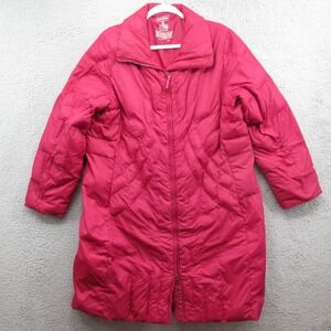 LL Bean Down Puffer Jacket Womens XL Pink Coat Quilted Long 0 JNW3